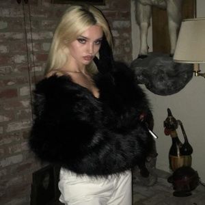 Black Faux Fur Jacket